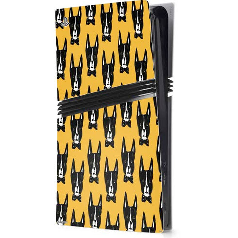 Bouffants and Broken Hearts Boston Terrier PS5 Pro Console Skin